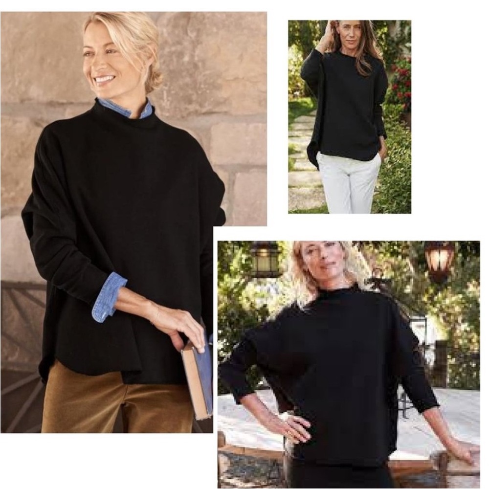 Frank & Eileen EFFIE Long-Sleeve Funnel Neck Capelet